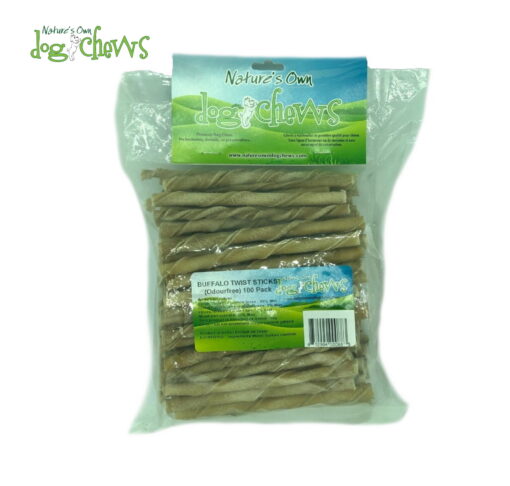 5" Buffalo Twist Sticks 100 Pack (Hint of mint)